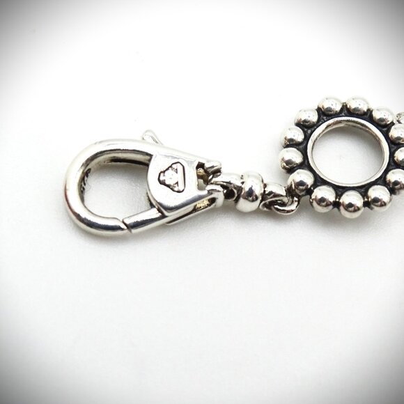 LAGOS Maya Sterling Silver Blue Ceramic Circle Stations Bracelet - Picture 9 of 11